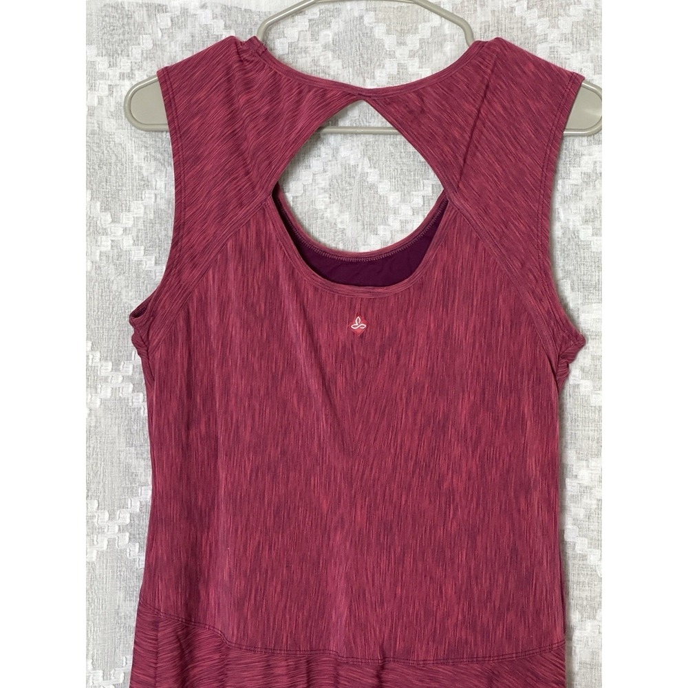 prAna Cali Dress Womens Large Raspberry Pink Sleeveless Racerback Athletic - Picture 5 of 8